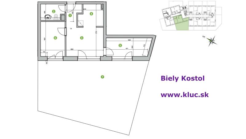 Affitto Appartamento con 3 stanze, Appartamento con 3 stanze, Hlavná, 
