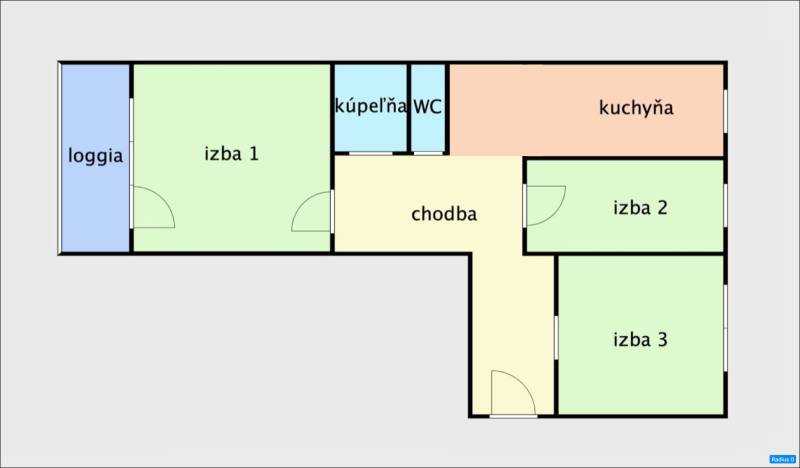 Affitto Appartamento con 3 stanze, Appartamento con 3 stanze, Rovniank