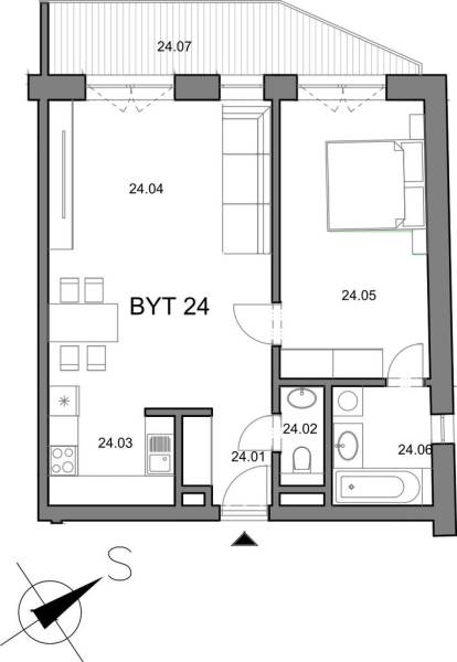 Vendita Appartamento con 2 stanze, Appartamento con 2 stanze, Piešťany
