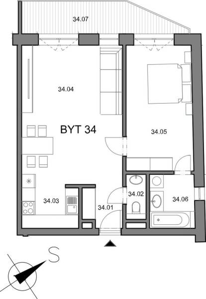 Vendita Appartamento con 2 stanze, Appartamento con 2 stanze, Piešťany