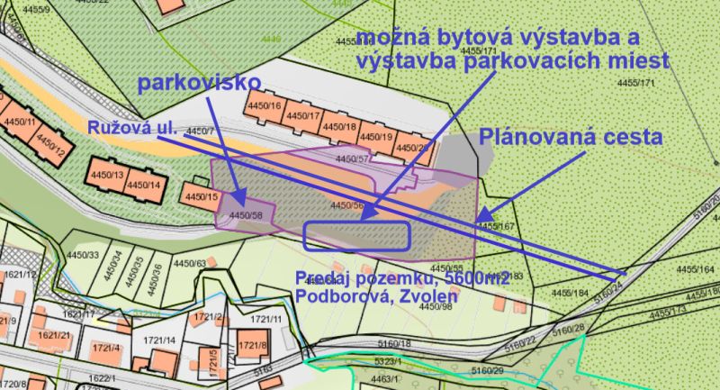 Vendita Terreni residenziali, Terreni residenziali, Ružová, Zvolen, Sl
